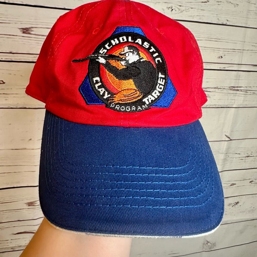 Embroidered graphic hat Target Practice Red and White Stylemaster cap